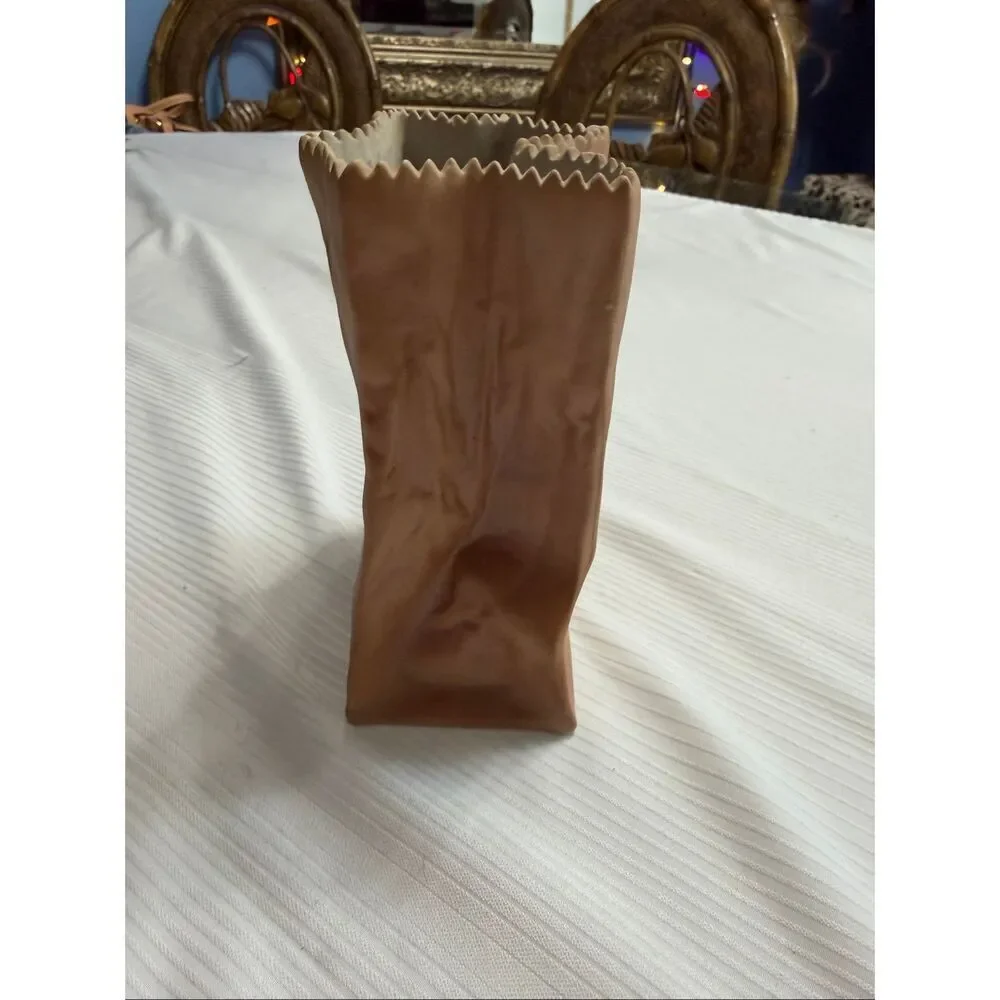 ROSENTHAL - Tapio Wirkkala - Porcelain 'Paper Bag' Vase - Germany - Circa 1977